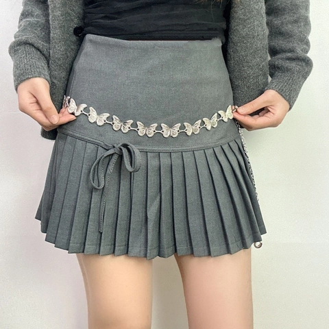 Cadena De Cintura Para Mujer Metal Mariposa Corazón Estrella Luna Perlas Artificiales Y2K Punk Vintage Joyería Accesorio Vestidos Pantalones