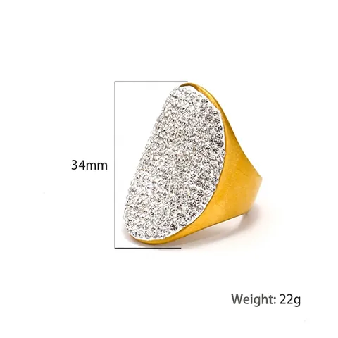 Anello Minimalista In Acciaio Inossidabile Da Donna Forma A Scudo Geometrico Ovale Colore Oro Argento Stile INS