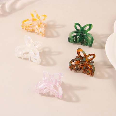 Butterfly Hair Claw Clip Acetate Hollow Out Small Hair Catch Styling Accessories For Women Girls Elegant