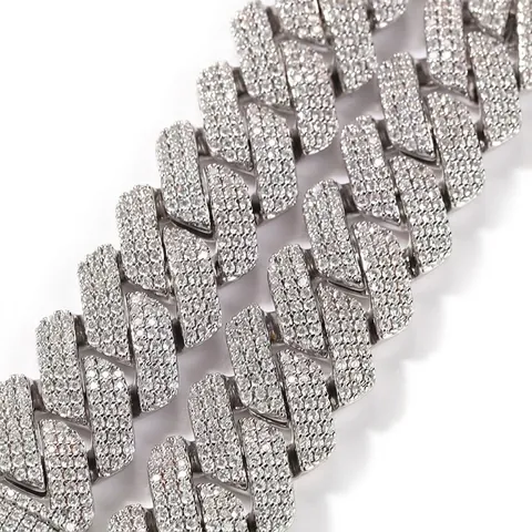 Iced Out Cuban Link Chain Necklace Copper AAA Plus Zircon Pave Streetwear Hip Hop Jewelry For Men Women