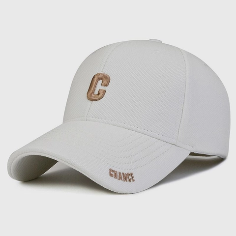 Gorra De Béisbol De Algodón Bordado Letra C Chance Sombrilla Ajustable Unisex Casual Transpirable Sombrero