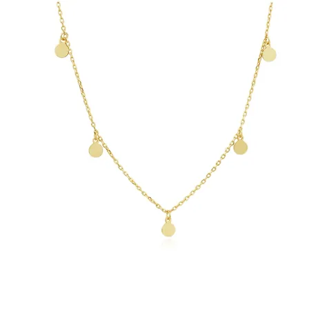 Collana In Argento Sterling 925 Da Donna Ciondolo A Disco Rotondo Minimalista Geometrico Choker Gioielli Eleganti