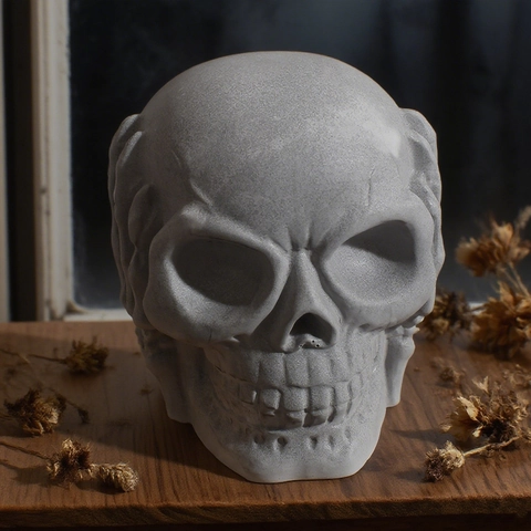 Skull Head Silicone Mold For DIY Candle Making Resin Casting Soap Plaster Halloween Decor Hear See Speak No Evil Tool