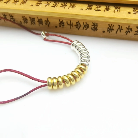 Legierung Runde Zwischenperlen Metall Flache Lose Perlen Für DIY Schmuckherstellung Armband Halskette Gold Silber Farbe
