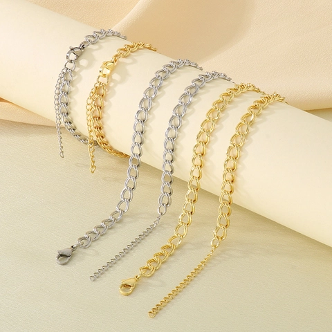 Collana E Bracciale In Acciaio Inossidabile Catena A Maglie Intrecciate Moda Gioielli Eleganti Per Donna