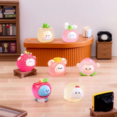 Figurinas Miniatura De Animales De Frutas Del Zodiaco De Resina Brillar En La Oscuridad Noctilucente DIY Paisaje Decoración De Escritorio
