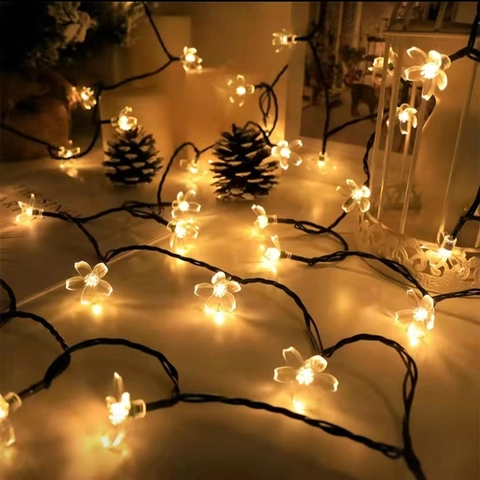 Luci Solari A LED A Forma Di Fiore Di Ciliegio Da Esterno Impermeabili Decorative Giardino Patio Natale Decorazioni