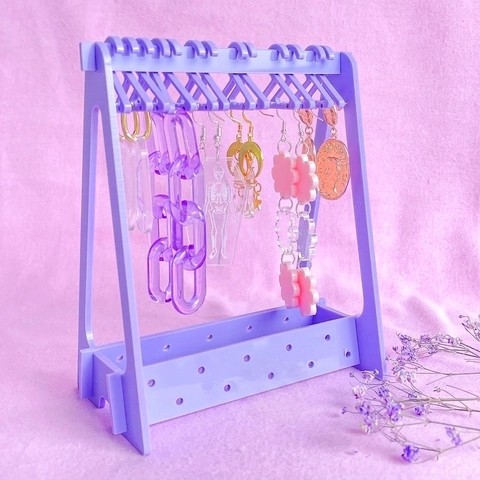 Kreativer Mini Kleiderbügel Ohrring Organizer Acryl Schmuckständer Desktop Ohrring Aufbewahrung Für Damen