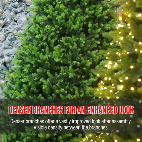 Albero Di Natale Artificiale Lusso Realistico Materiale PE Alta Densità Rami 3D Decorazione Domestica Festiva Per Interni
