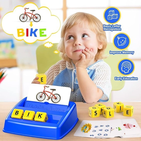 Gioco Di Abbinamento Lettere Ortografia Parole Matematica Giocattolo Educativo Cubi Cognitivi Carte Sviluppo Precoce Bambini
