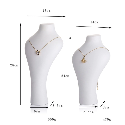 Necklace Display Stand Resin Portrait Bust Mannequin Jewelry Showcase Professional Artistic Style Props
