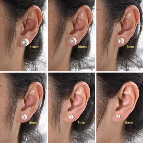 Natuurlijke Zoetwaterparel Oorknopjes Met 925 Sterling Zilver Stift Elegante Knoopvorm Parel Oorbellen Voor Dames Sieraden