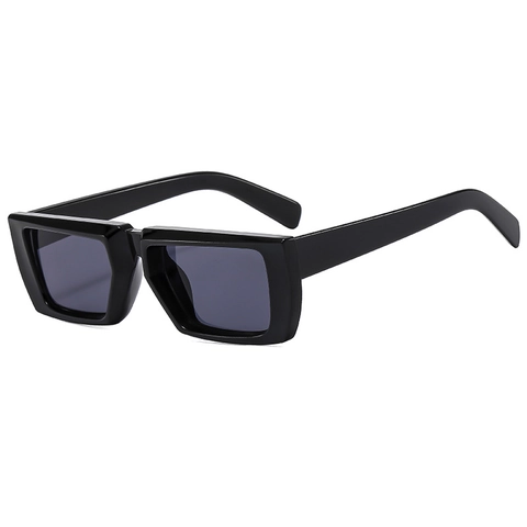 Retro Rectangle Sunglasses Fashion Square Big Frame PC AC UV400 Protection Streetwear Shades For Men And Women