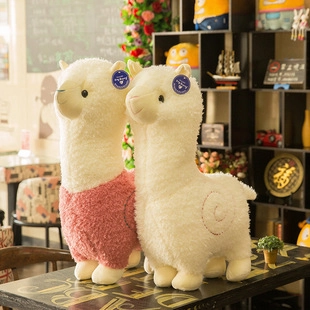 Schattig Alpaca Pluche Speelgoed Gevuld Dier Pop Zacht Pluizig Kussen Verjaardag Cadeau Voor Meisjes Kinderkamer Decor