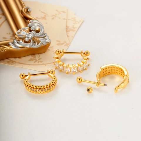 Stud De Cartilage D'Oreille Tige En Acier Inoxydable Zircone Bijoux De Piercing Boucles D'Oreilles Helix Pour Femmes