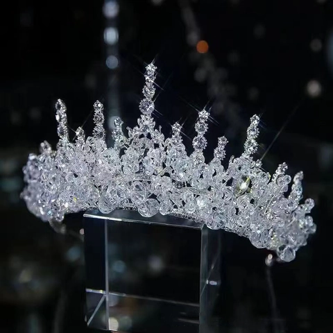 Legierung Kristall Strass Braut Krone Tiara Elegantes Blumendesign Hochzeit Geburtstag Party Zubehör Für Prinzessin
