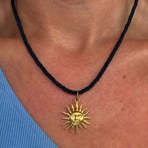 Boho Roestvrij Staal Zon Schelp Abstracte Hanger Halsketting Voor Vrouwen 18K Verguld Koord Strand Mode Sieraden Cadeau