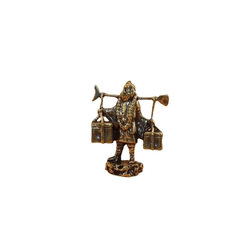 Statuetta Miniatura Viaggio In Occidente Retro Lega Ottone Ornamento Scrivania Ufficio Casa Decorazione