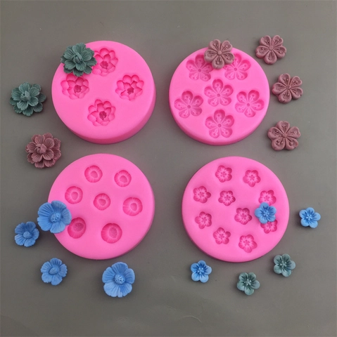Sakura Pfirsichblüten Silikonform DIY Kuchen Fondant Harz Handwerk Backwerkzeug Hitzebeständig Flexibel