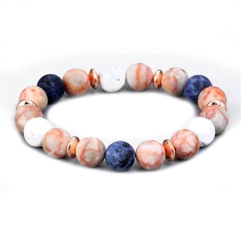 Natural Stone Beaded Bracelet Aromatherapy Essential Oil Diffuser Healing Yoga Jewelry Unisex Elastic