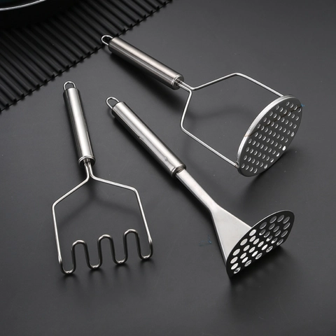 Stainless Steel Potato Masher Manual Food Crusher Ricer Fruit Vegetable Tool Kitchen Hand Press Accessory