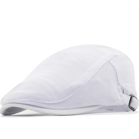 Gorra Plana De Malla Transpirable Sombrero Ivy Ajustable Protección Solar Verano Deporte Al Aire Libre Hombre Mujer
