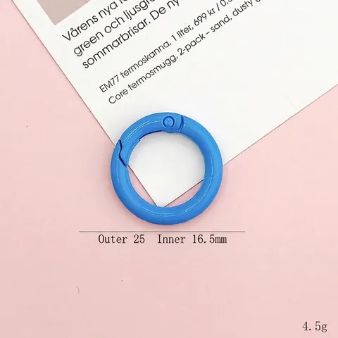 Colorful Spring O-Ring Alloy Painted Open Ring For DIY Jewelry Making Keychain Bag Accessories Connector