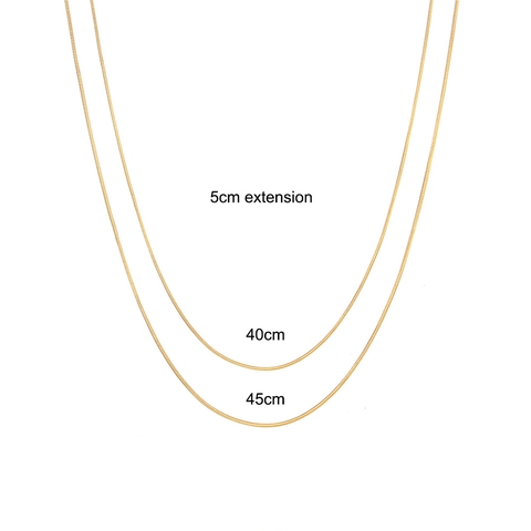 Collana Multistrato in Acciaio Inossidabile Placcato Oro 18K Minimalista per Donna Doppia Fila Catena a Spina di Pesce