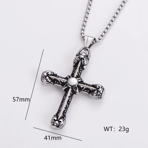 Collana Con Ciondolo In Acciaio Inossidabile Stile Punk Gotico Retro Finitura Vintage Gioiello Per Uomo Donna