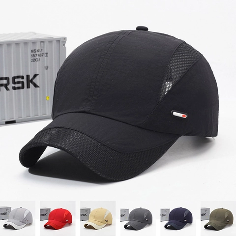Gorra De Béisbol De Malla Secado Rápido Transpirable Sombrero De Sol Deportes Al Aire Libre Hebilla De Metal
