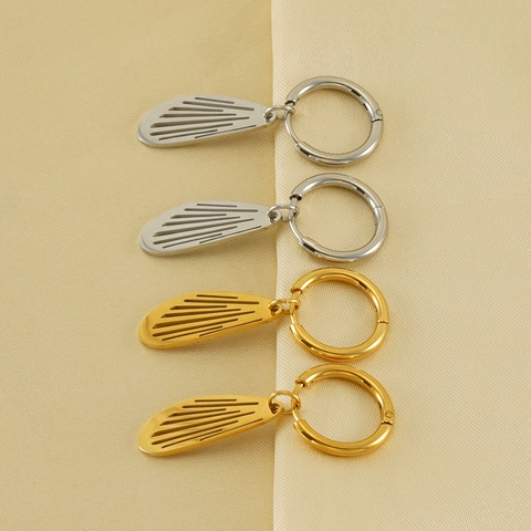 Pendientes De Aro Con Alas Caladas De Acero Inoxidable Bañado En Oro De 18K Diseño De Lujo Para Mujer