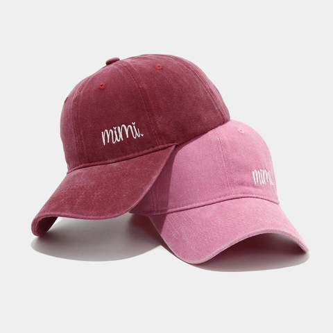 Berretto Da Baseball In Cotone Lavato Da Donna Ricamo Mimi Vintage Cappello Da Sole Regolabile Sport