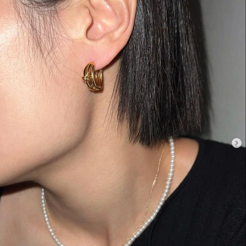 925 Sterling Silber Creolen Für Damen Mehrlagiges Geflochtenes Twist Knot Design Minimalistischer Koreanischer Ins Stil