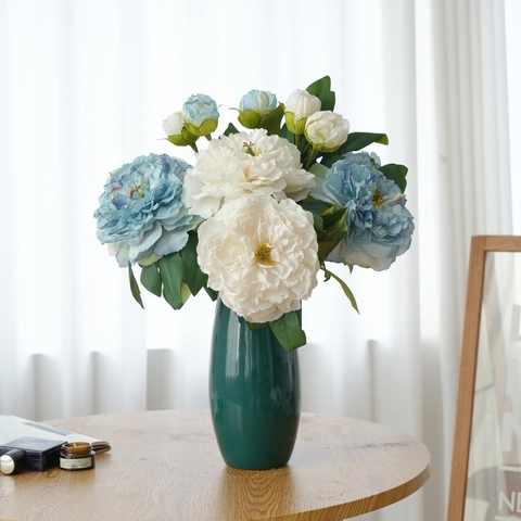 Fiore di Peonia Artificiale Ramo di Peonia Finto in Seta per Decorazioni per la Casa Feste di Matrimonio