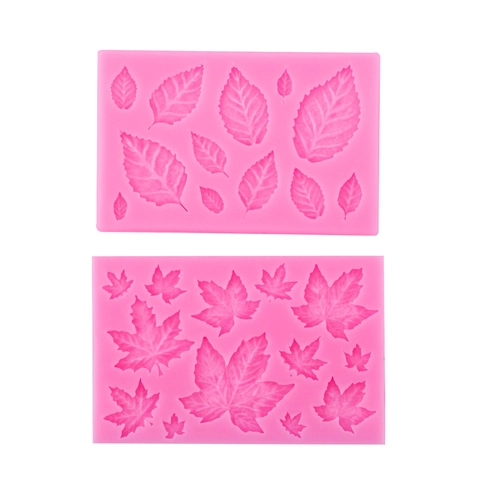 Leaf Shapes Cake Baking Molds Silicone Maple Leaves Fondant Chocolate Candy Soap Making DIY Handcrafted Kitchen Tools