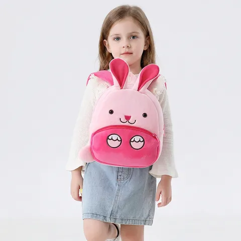 Kids Backpack Animal Shaped Soft Plush Cartoon School Bag For Preschool Kindergarten Toddlers Lightweight