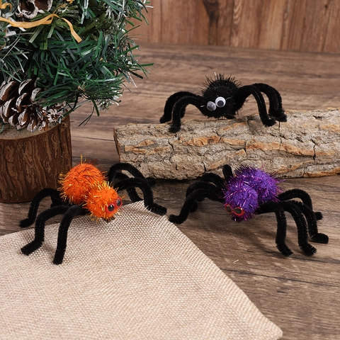 Halloween Spinne Haarklammern Plüschball Eisendraht Glitzer Haarnadeln Party Kostüm Requisiten Kinder Erwachsene