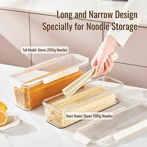Contenitore Per Pasta Trasparente Ermetico Organizzatore Per Frigorifero Scatola Per Spaghetti Con Coperchio Sigillato