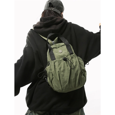 Mini Mochila Ligera Nylon Impermeable Multi Funcional Bolso Pecho Cruzado Casual Streetwear Para Hombres Y Mujeres