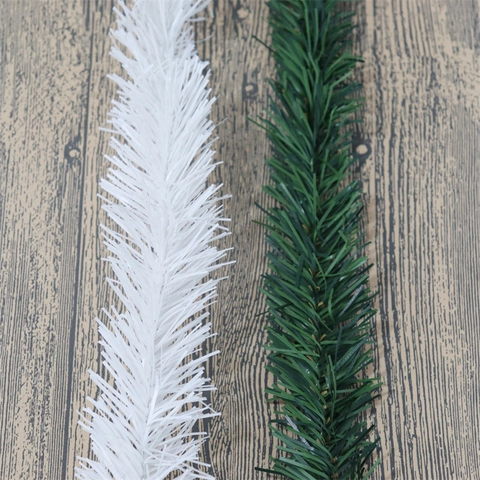 Artificial Pine Needle Garland PVC Flexible Iron Wire Ribbon For Christmas Tree And Halloween Party Decoration Home Decor