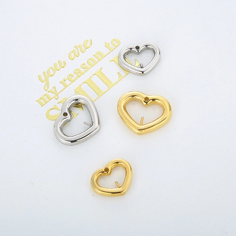 Hohlherz Anhänger Edelstahl DIY Schmuckherstellung Charms Für Halsketten Armbänder Ohrringe Zubehör Modestil