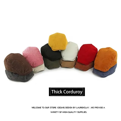 Gorra Plana De Pana Vintage Ivy Hat Boina Retro Británica Ajustable Color Sólido Otoño Invierno Para Hombres Y Mujeres