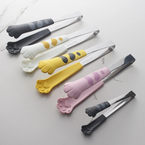 Pinzas Para Hielo Y Alimentos Con Pata De Gato Acero Inoxidable 430 Cocina Clips Antideslizantes Resistentes Al Calor