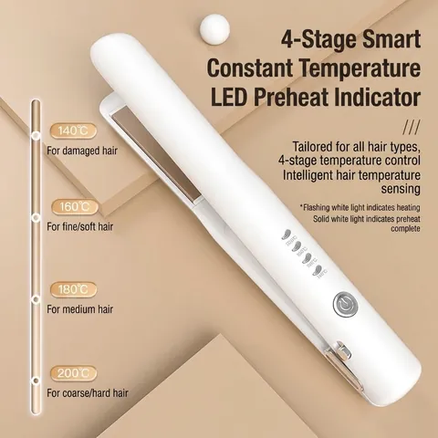 Draadloze Haarstijltang En Krultang Draagbaar USB Oplaadbaar Keramiek Snel Opwarmen Mini Reis Styling Tool