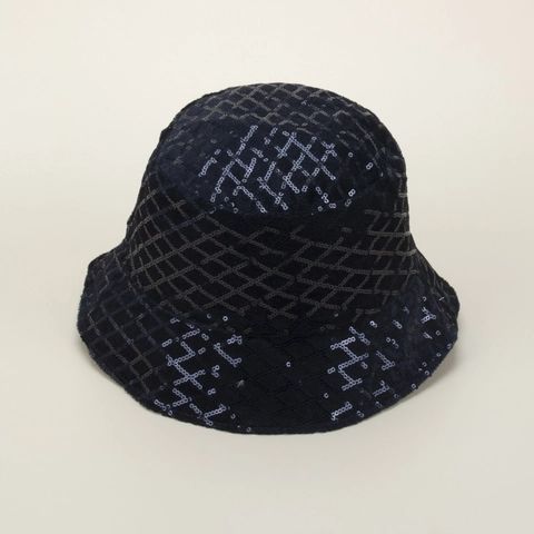 Fischerhut Funkelnde Pailletten Rautenmuster Streetwear Party Sonnenschutz Faltbare Modische Kopfbedeckung Für Damen