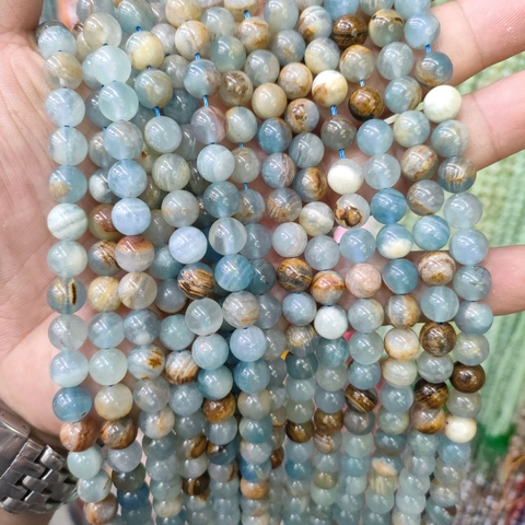 Natuurlijke Calciet Losse Kralen Ronde Steen Voor DIY Sieraden Maken Armband Ketting Handwerk Glad Gepolijste Edelsteen