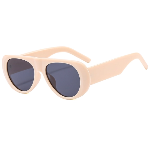 Fashion Square Oval Frame Sunglasses Retro Street Style UV400 Protection Lightweight PC Frame Unisex Eyewear