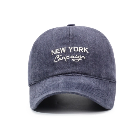 Vintage Gewaschene Baumwolle Baseballkappe New York Stickerei Distressed Sonnenhut Verstellbare Schnalle Unisex