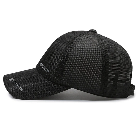 Atmungsaktive Mesh Baseballkappe Outdoor Sommer Sonnenschutz Angeln Sportmütze Schnelltrocknend Verstellbar Polyester