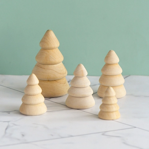 Mini Albero Di Natale In Legno DIY Legno Non Finito Ornamento Da Scrivania Pittura Giocattoli Artigianali Per Bambini